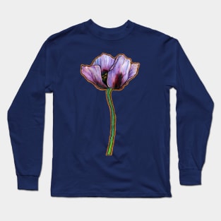 Blue Poppy Long Sleeve T-Shirt